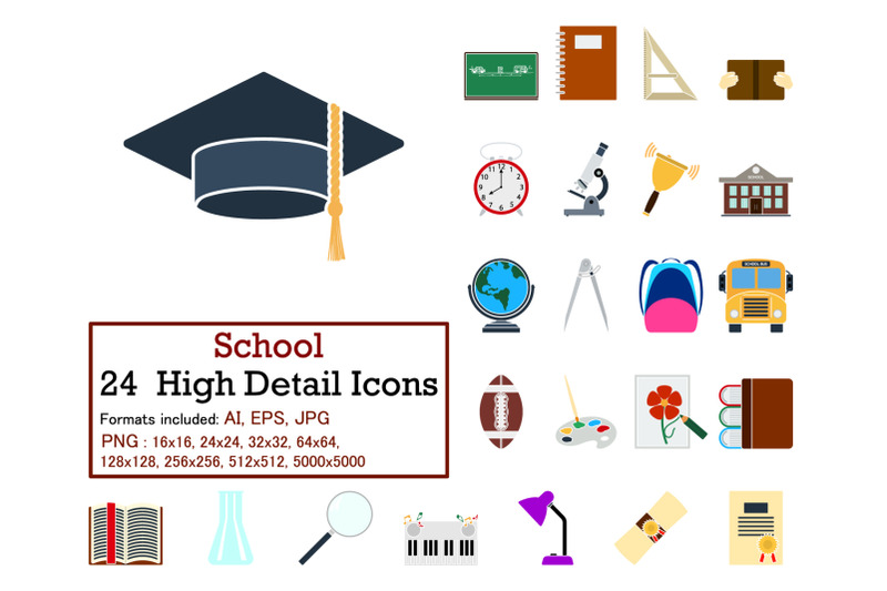 school-icon-set