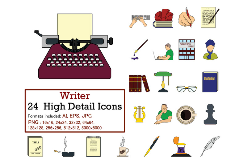 writer-icon-set