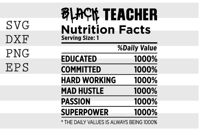 black-teacher-nutrition-facts-svg