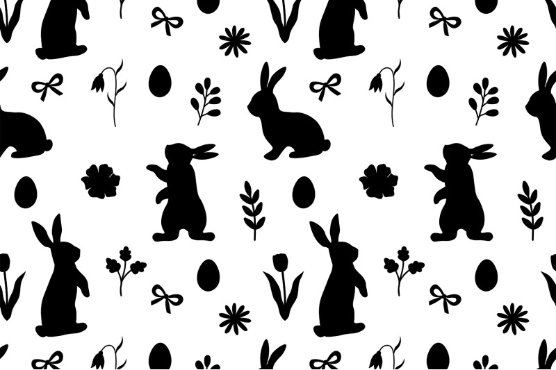 bunny-silhouettes-pattern-easter-bunny-pattern-bunny-svg