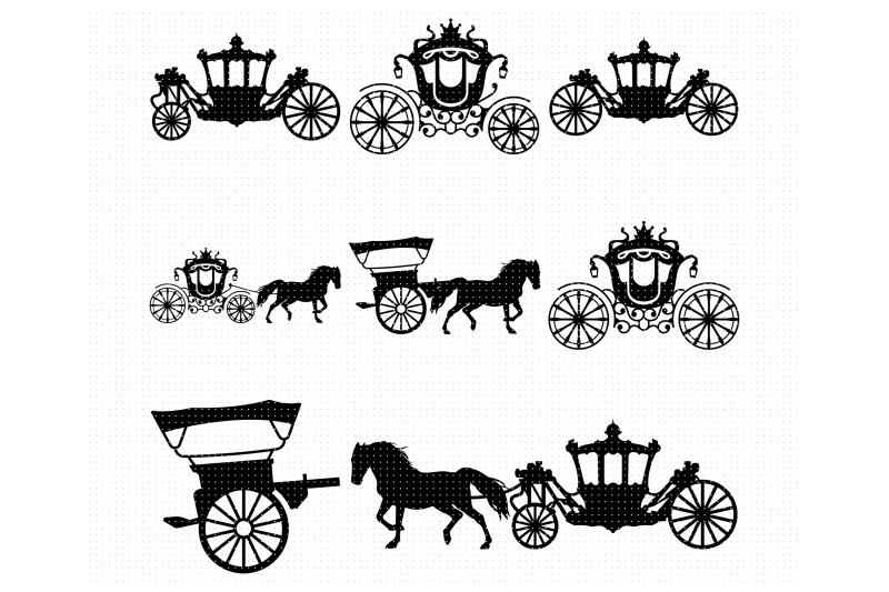 horse-carriage-svg-clipart-png-dxf-logo