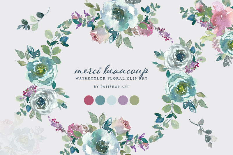 watercolor-mnt-amp-mauve-floral-clipart