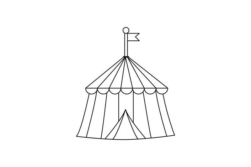amusement-parks-circus-tent-outline