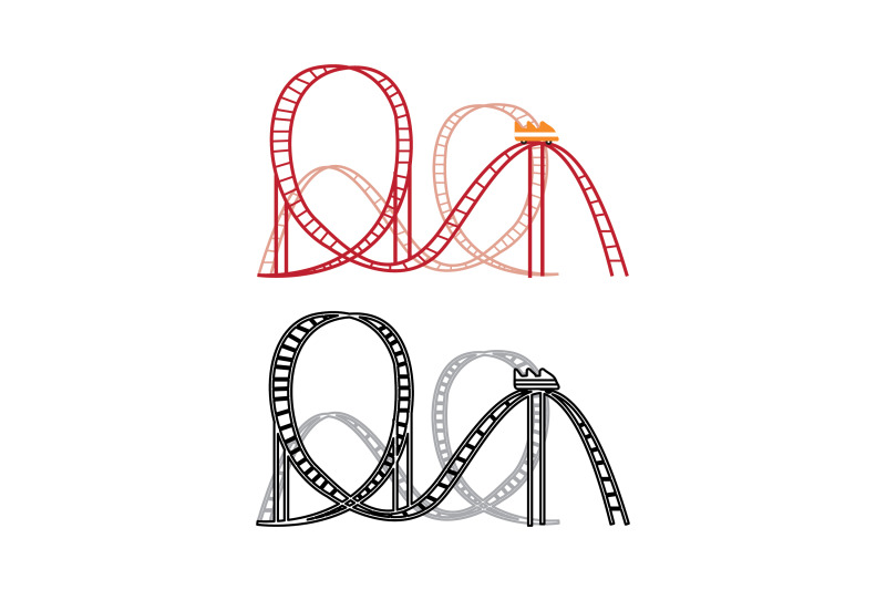 amusement-parks-roller-coaster-outline