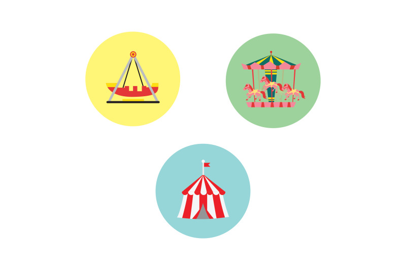 amusement-parks-circus-fill-bundle-icon