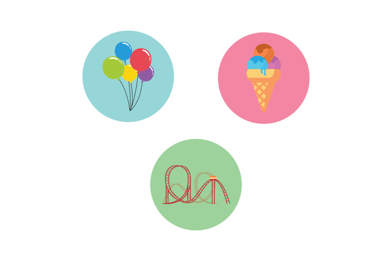 amusement-parks-ballon-fill-bundle-icon