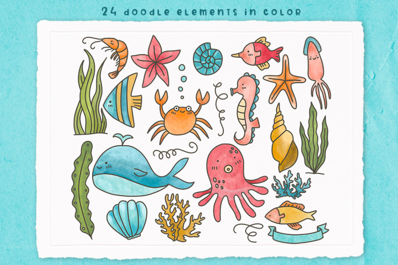 sea-friends-cute-doodle-clipart