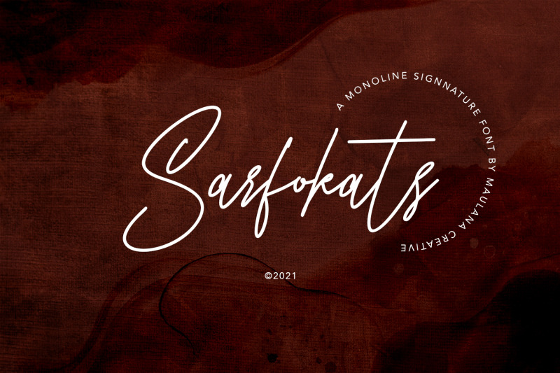 sarfokats-monoline-signature-font