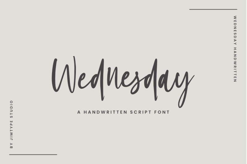 wednesday-a-handwritten-font