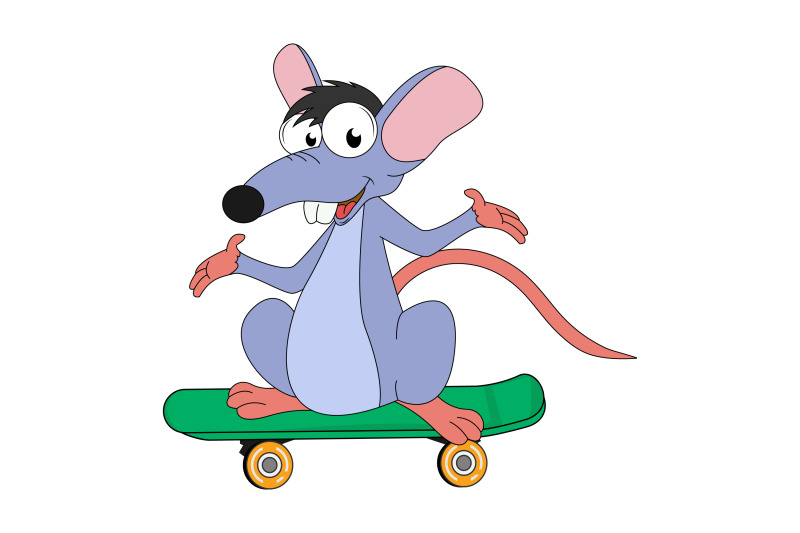 cute-mouse-cartoon-with-skate-board