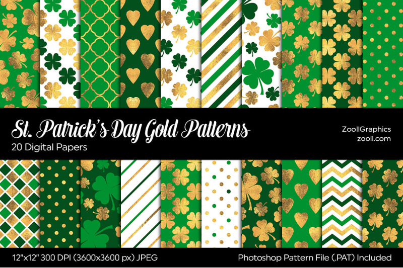 st-patrick-039-s-day-gold-digital-papers