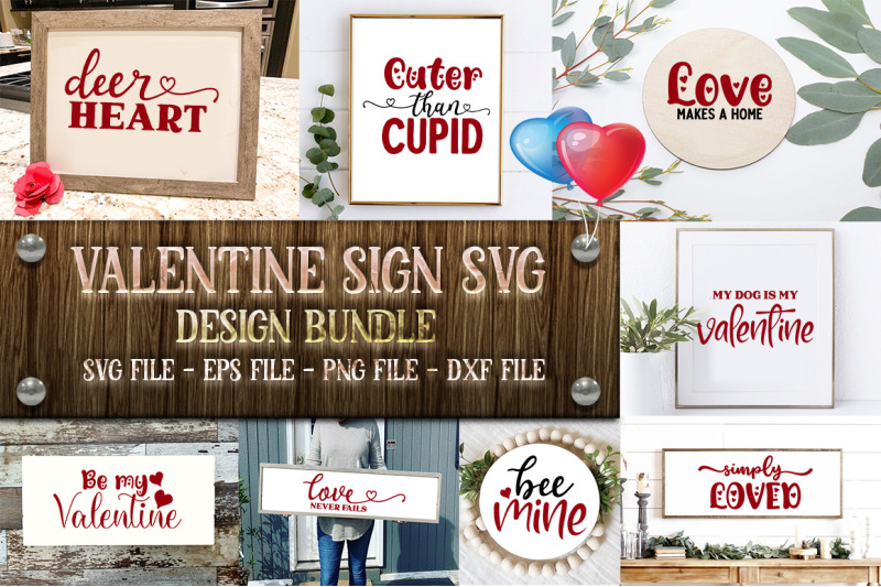 Valentine Sign SVG Bundle,Valentine Svg, Heart Svg Craft SVG.DIY SVG