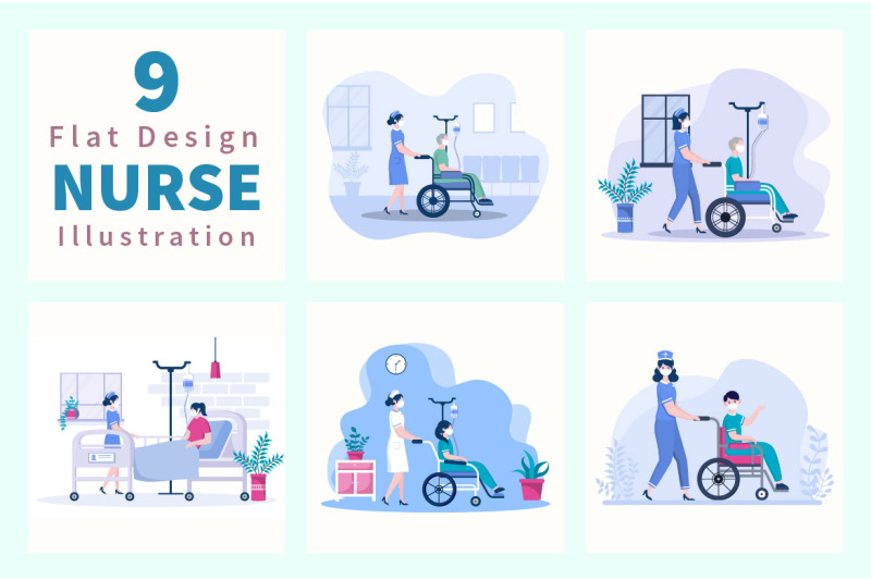 9-nurse-helping-with-a-patient-flat-design