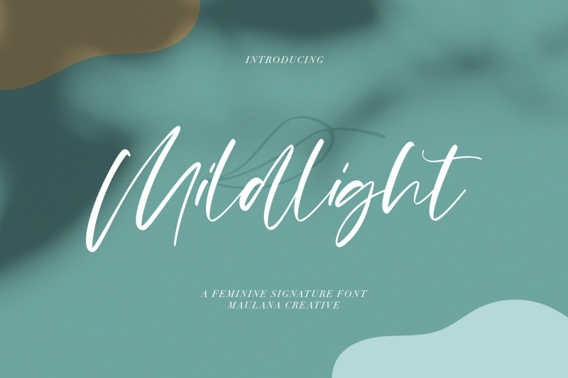 mildlight-feminine-signature-font