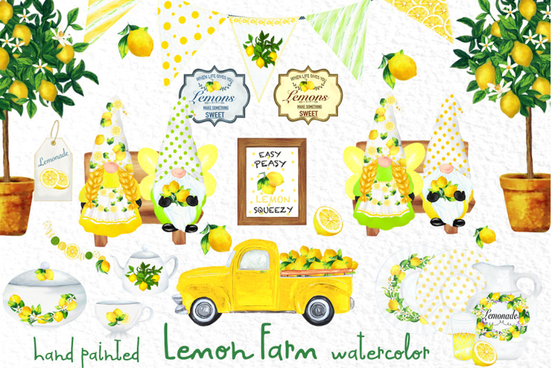 lemon-decor-clipart-lemon-tree-sublimation-kitchen-utensils