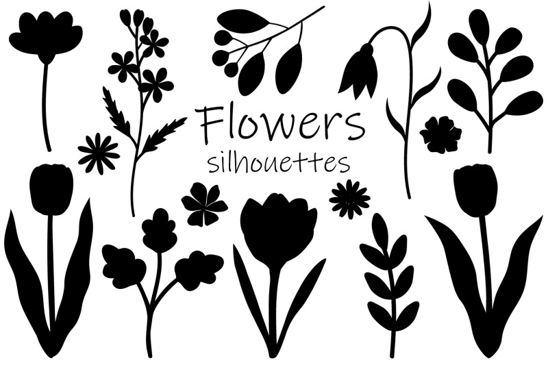 flowers-silhouettes-silhouettes-plants-leaves-silhouettes