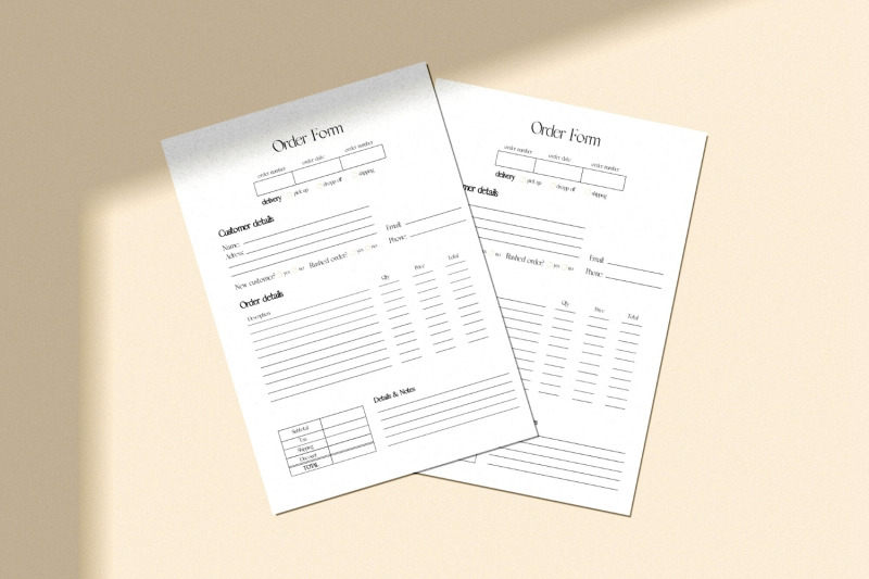 simple-order-form-template