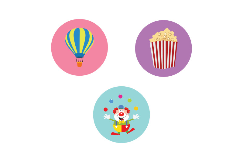 amusement-parks-air-ballon-icon-bundle