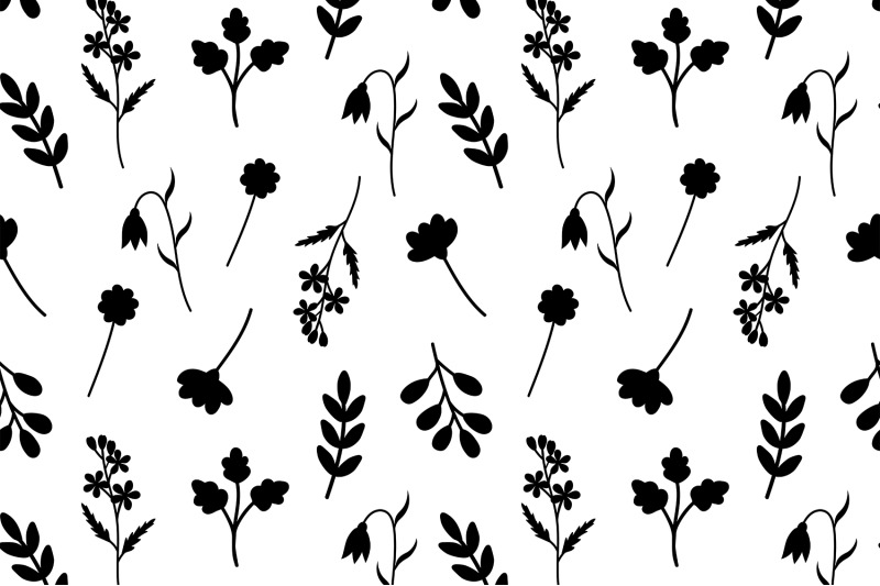 flowers-silhouettes-pattern-plants-silhouettes-pattern-svg