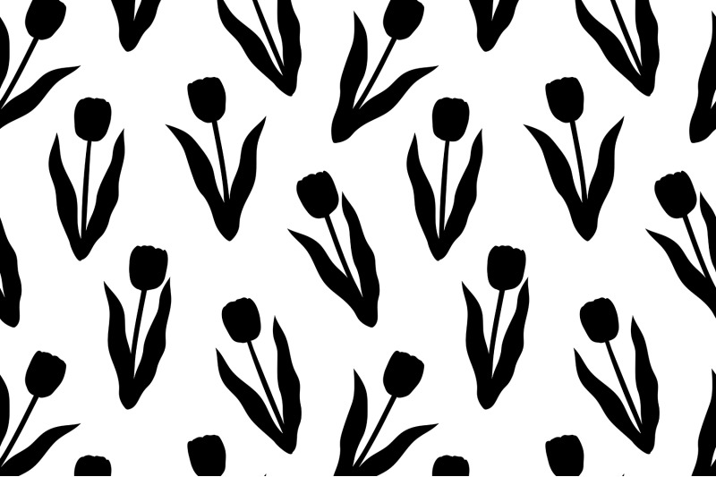 flowers-silhouettes-pattern-plants-silhouettes-pattern-svg