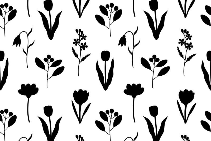 flowers-silhouettes-pattern-plants-silhouettes-pattern-svg