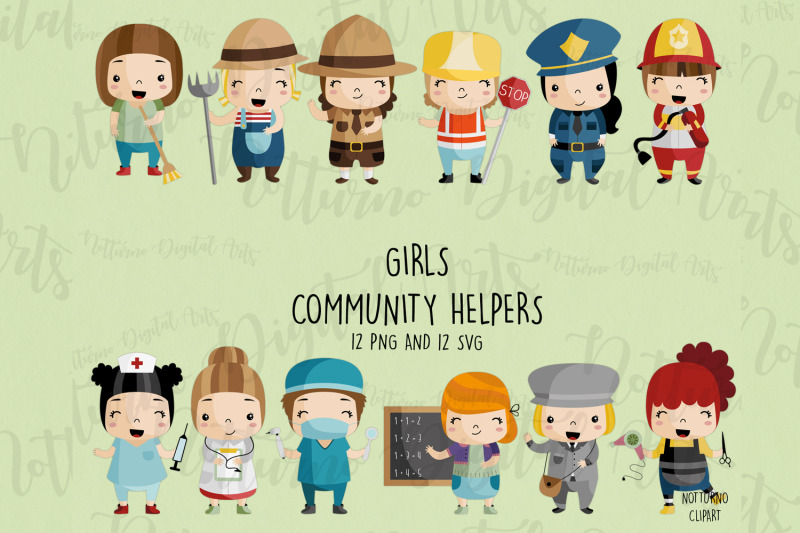 community-helpers-svg-set-of-12