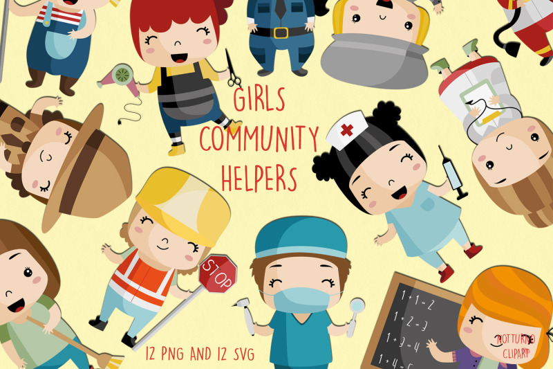 community-helpers-svg-set-of-12