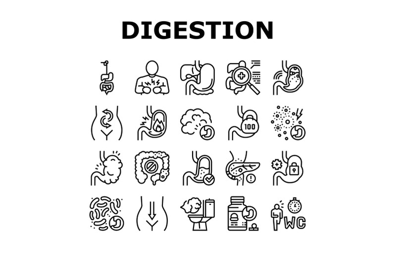 digestion-disease-and-treatment-icons-set-vector