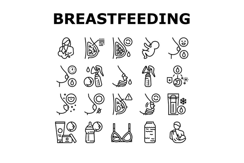 breastfeeding-baby-collection-icons-set-vector