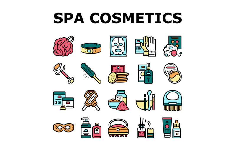 spa-cosmetics-beauty-collection-icons-set-vector