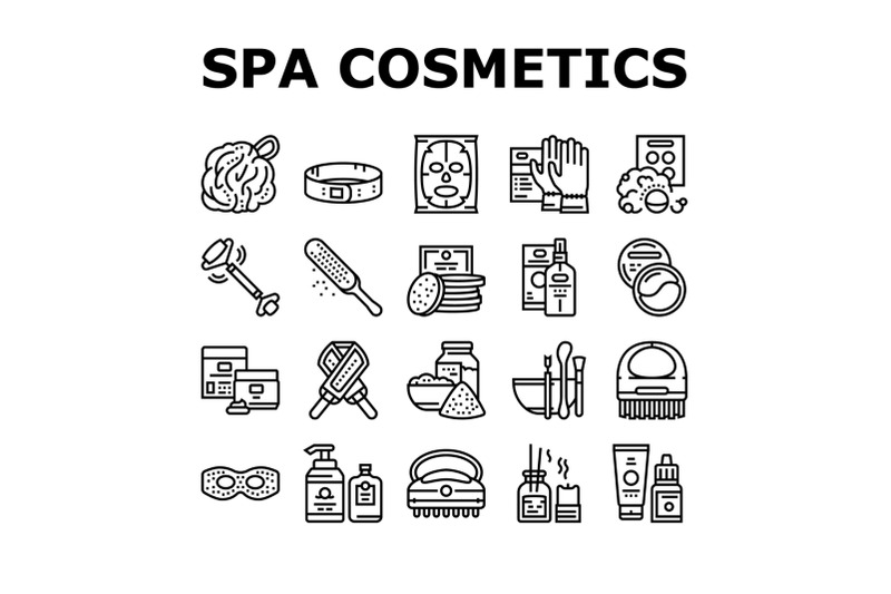 spa-cosmetics-beauty-collection-icons-set-vector