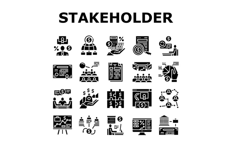 stakeholder-business-collection-icons-set-vector