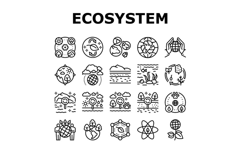 ecosystem-environment-collection-icons-set-vector