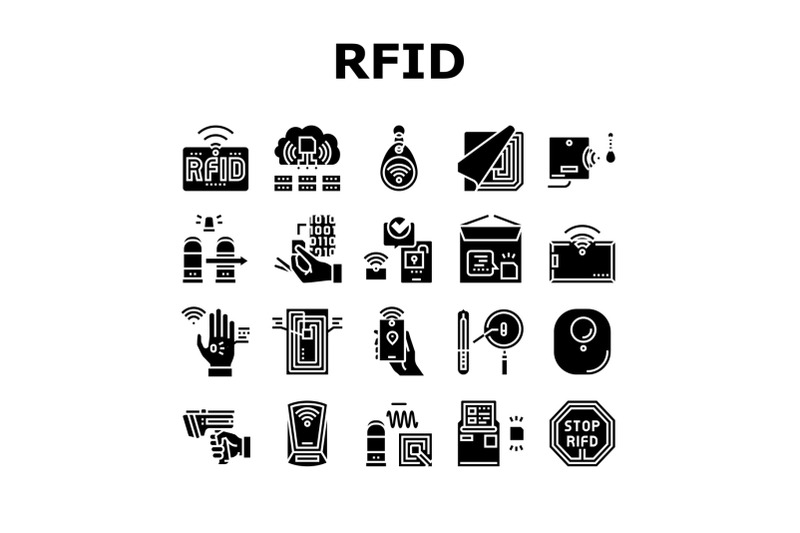 rfid-chip-technology-collection-icons-set-vector