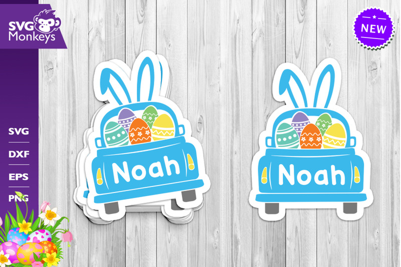 easter-truck-svg-easter-truck-with-boy-name-svg-easter-bunny-truck