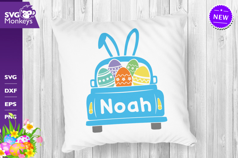 easter-truck-svg-easter-truck-with-boy-name-svg-easter-bunny-truck