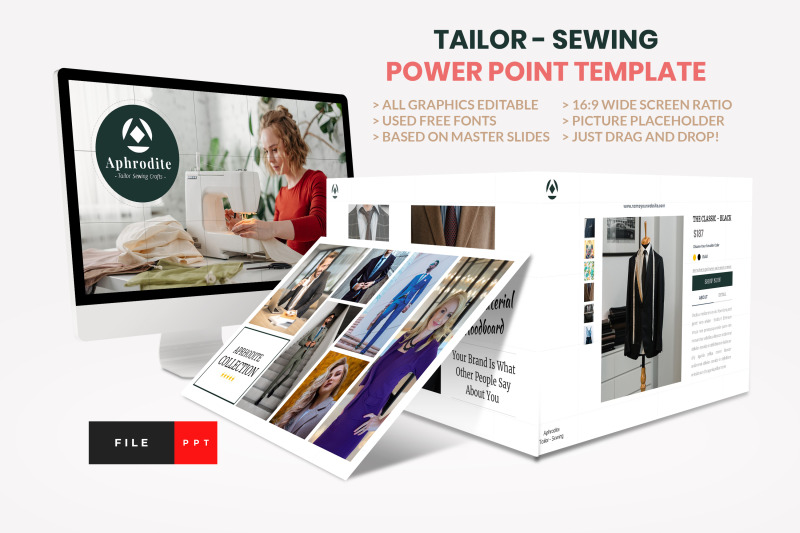 tailor-sewing-fashion-craft-power-point-template