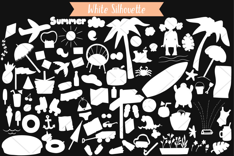 summer-season-beach-coconut-tree-sun-ice-cream-white-doodles