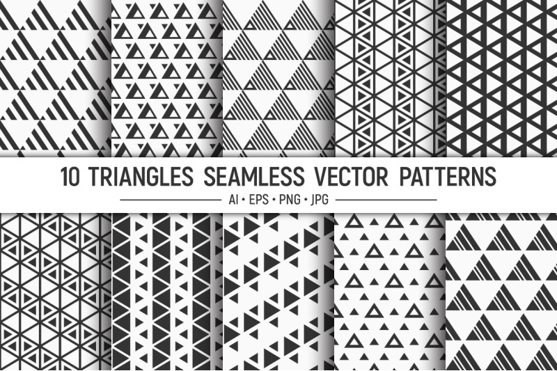 10-seamless-vector-triangles-patterns