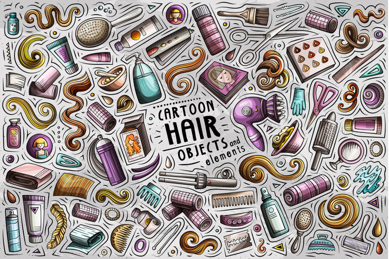 hair-salon-cartoon-objects-set