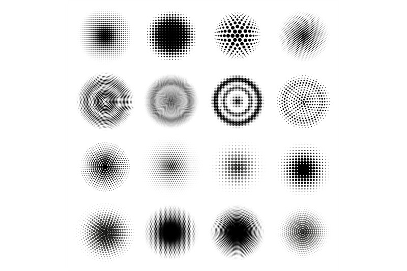 halftone-round-patterns-circle-dots-gradient-vector-frames-dotted-te
