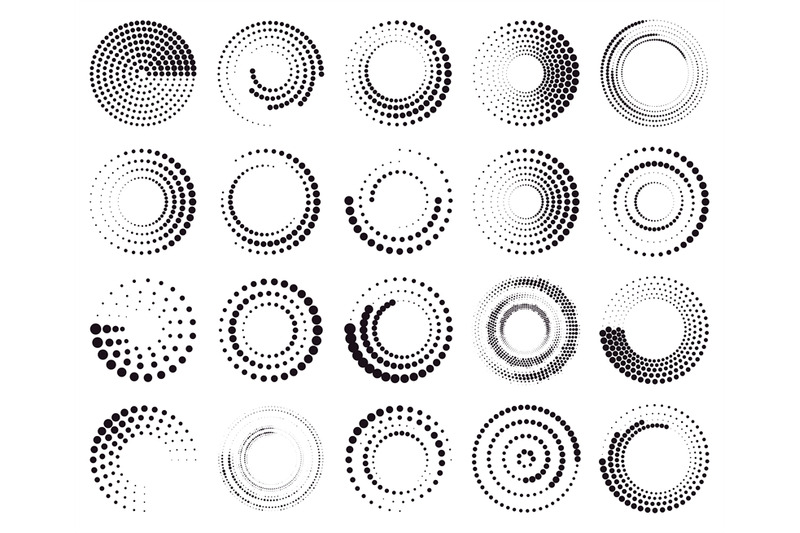 circle-dotted-speed-lines-abstract-round-halftone-circle-frames-rota