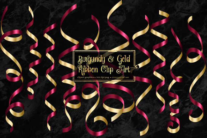 burgundy-and-gold-ribbon-clipart