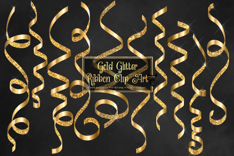 gold-glitter-ribbon-clipart
