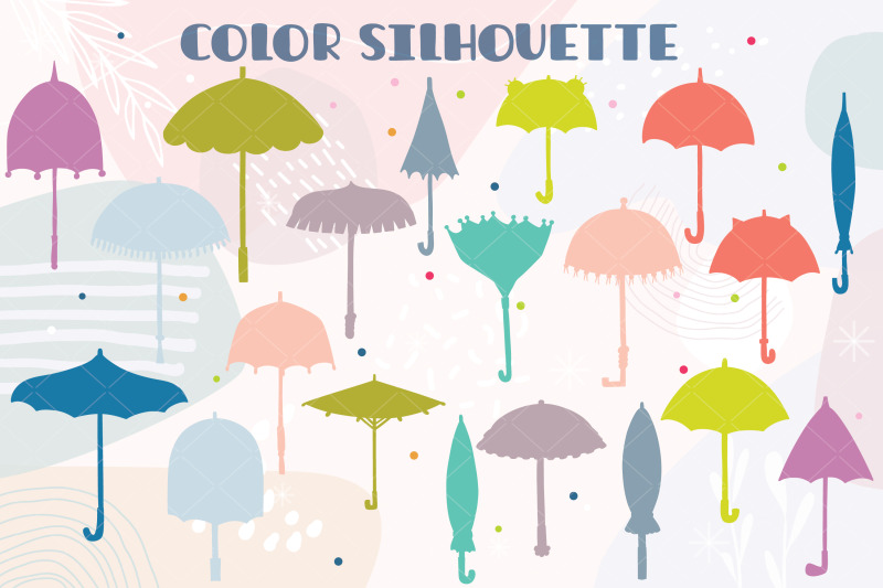 Umbrella Colored | Hand Drawn Vintage Beach Parasol By Digital Draw ...
