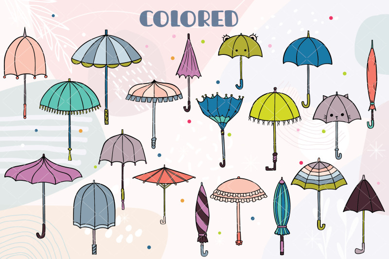 umbrella-colored-hand-drawn-vintage-beach-parasol