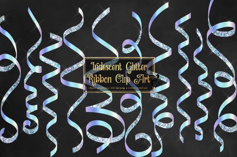 iridescent-glitter-ribbon-clipart