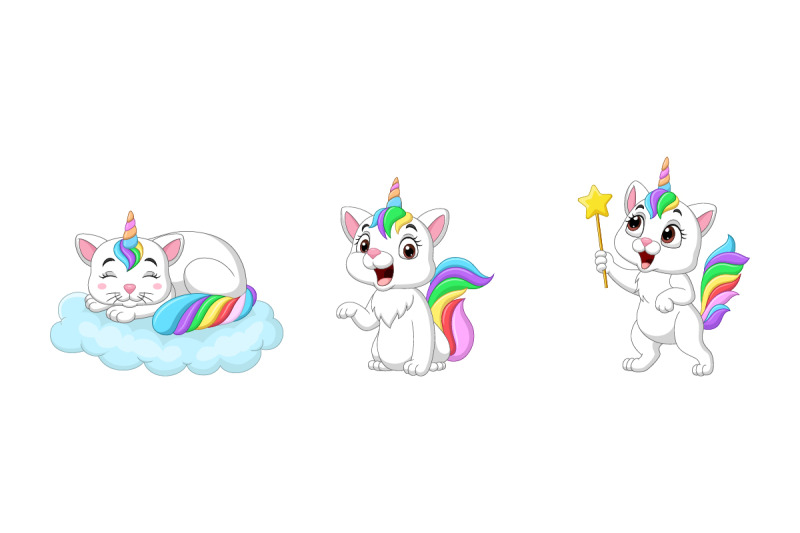 set-of-six-cat-unicorn-animals-bundles