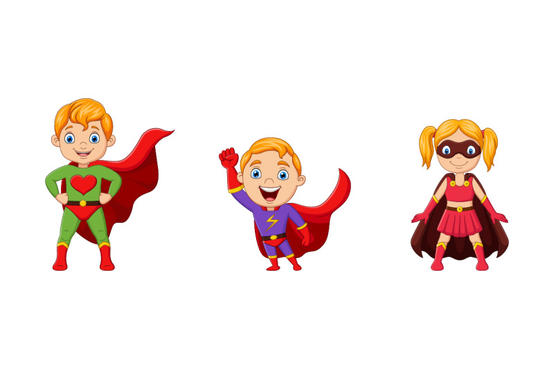 set-of-six-cute-superhero-kids-character