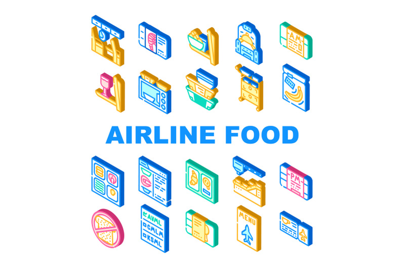 airline-food-nutrition-collection-icons-set-vector